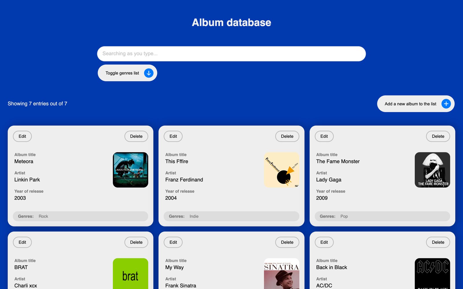 Album Database